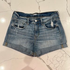 Jean Shorts Blue Distressed- I believe size 0.  Good condition